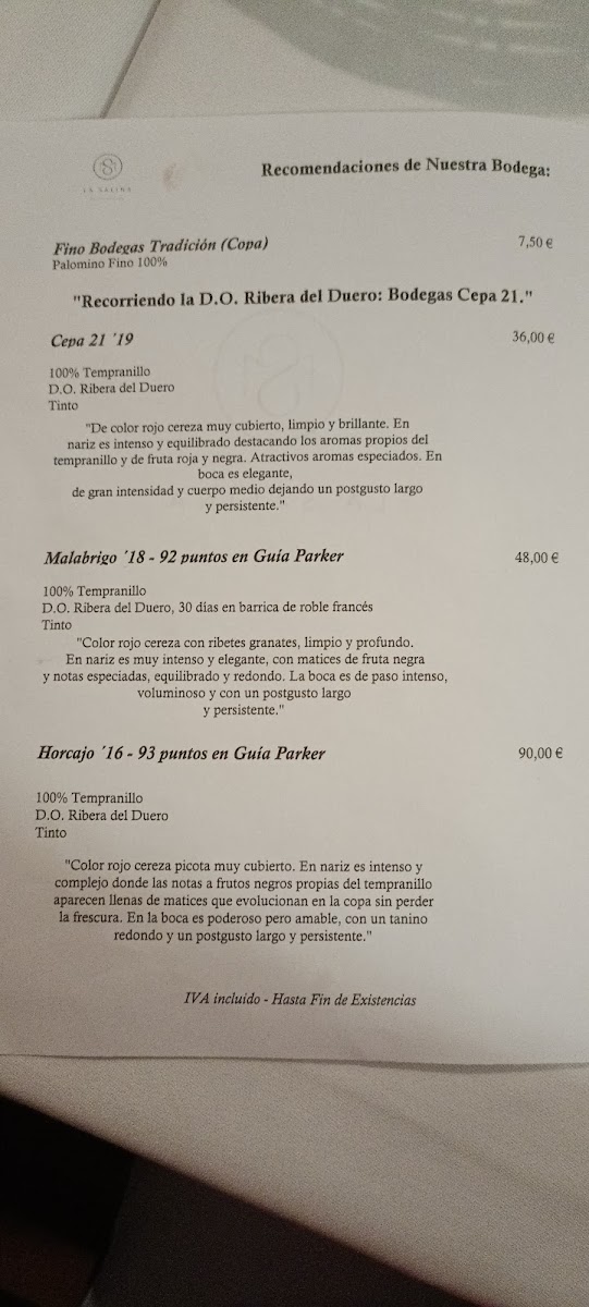 Menu Meson La Salina-4